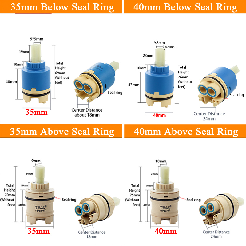 Katup Pencampur Keramik 35mm/4 - Basin Mixer Cartridge ulasan dan harga
